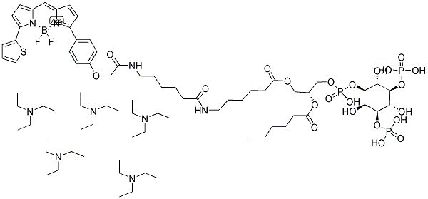 BODIPY(R) TR-X C6-PHOSPHATIDYLINOSITOL 3,5-DIPHOSPHATE, PENTA(TRIETHYLAMMONIUM) SALT Struktur