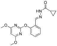 N-[1-AZA-2-[2-[(4,6-DIMETHOXYPYRIMIDIN-2-YL)OXY]PHENYL]ETHENYL]CYCLOPROPANECARBOXAMIDE Struktur