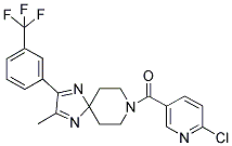 8-[(6-CHLOROPYRIDIN-3-YL)CARBONYL]-2-METHYL-3-(3-(TRIFLUOROMETHYL)PHENYL)-1,4,8-TRIAZASPIRO[4.5]DECA-1,3-DIENE Struktur