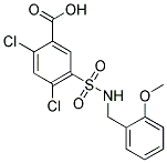 2,4-DICHLORO-5-(2-METHOXY-BENZYLSULFAMOYL)-BENZOIC ACID Struktur