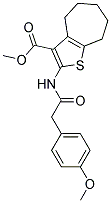 METHYL 2-{[(4-METHOXYPHENYL)ACETYL]AMINO}-5,6,7,8-TETRAHYDRO-4H-CYCLOHEPTA[B]THIOPHENE-3-CARBOXYLATE Struktur