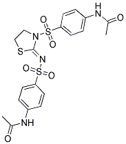 N-(4-(((5-((4-(ACETYLAMINO)PHENYL)SULFONYL)(2,5-THIAZOLIDINYLIDENE))AZAMETHYL)SULFONYL)PHENYL)ETHANAMIDE Struktur