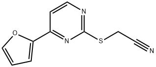 2-([4-(2-FURYL)-2-PYRIMIDINYL]SULFANYL)ACETONITRILE Struktur