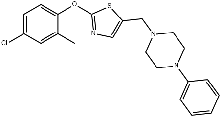 1-([2-(4-CHLORO-2-METHYLPHENOXY)-1,3-THIAZOL-5-YL]METHYL)-4-PHENYLPIPERAZINE Struktur