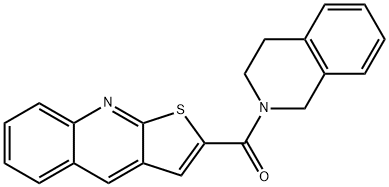 3,4-DIHYDRO-2(1H)-ISOQUINOLINYL(THIENO[2,3-B]QUINOLIN-2-YL)METHANONE Struktur