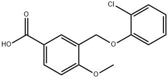 3-(2-CHLORO-PHENOXYMETHYL)-4-METHOXY-BENZOIC ACID Struktur