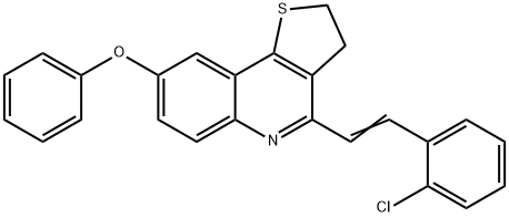 4-[(E)-2-(2-CHLOROPHENYL)ETHENYL]-2,3-DIHYDROTHIENO[3,2-C]QUINOLIN-8-YL PHENYL ETHER Struktur