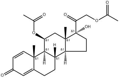 1,4-PREGNADIEN-11-BETA, 17,21-TRIOL-3,20-DIONE 11,21-DIACETATE Struktur