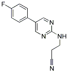 3-([5-(4-FLUOROPHENYL)PYRIMIDIN-2-YL]AMINO)PROPANENITRILE Struktur