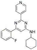 N-CYCLOHEXYL-6-(2-FLUOROPHENYL)-2-PYRIDIN-4-YLPYRIMIDIN-4-AMINE Struktur