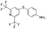 4-[2,6-BIS(TRIFLUOROMETHYL)PYRIDIN-4-YLTHIO]ANILINE Struktur