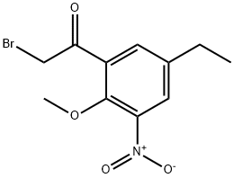 2-BROMO-1-(5-ETHYL-2-METHOXY-3-NITROPHENYL)ETHANONE Struktur