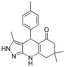 3,7,7-TRIMETHYL-4-(4-METHYLPHENYL)-2,4,6,7,8,9-HEXAHYDRO-5H-PYRAZOLO[3,4-B]QUINOLIN-5-ONE Struktur