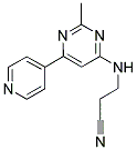 3-[(2-METHYL-6-PYRIDIN-4-YLPYRIMIDIN-4-YL)AMINO]PROPANENITRILE Struktur