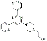 2-[4-(6-PYRIDIN-2-YL-2-PYRIDIN-3-YLPYRIMIDIN-4-YL)PIPERAZIN-1-YL]ETHANOL Struktur