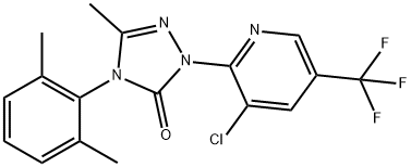 2-[3-CHLORO-5-(TRIFLUOROMETHYL)-2-PYRIDINYL]-4-(2,6-DIMETHYLPHENYL)-5-METHYL-2,4-DIHYDRO-3H-1,2,4-TRIAZOL-3-ONE Struktur