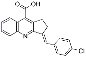 3-(4-CHLORO-BENZYLIDENE)-2,3-DIHYDRO-1H-CYCLOPENTA[B]QUINOLINE-9-CARBOXYLIC ACID Struktur