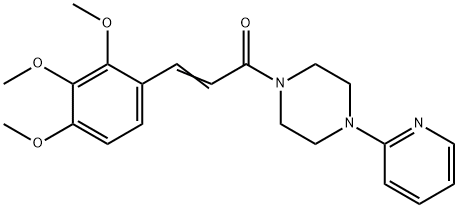 1-[4-(2-PYRIDINYL)PIPERAZINO]-3-(2,3,4-TRIMETHOXYPHENYL)-2-PROPEN-1-ONE Struktur