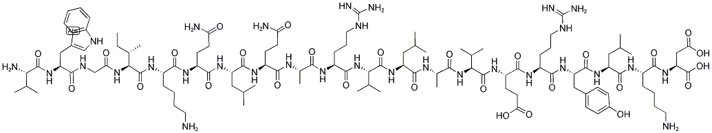 H-VAL-TRP-GLY-ILE-LYS-GLN-LEU-GLN-ALA-ARG-VAL-LEU-ALA-VAL-GLU-ARG-TYR-LEU-LYS-ASP-OH