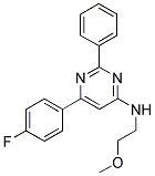 6-(4-FLUOROPHENYL)-N-(2-METHOXYETHYL)-2-PHENYLPYRIMIDIN-4-AMINE Struktur