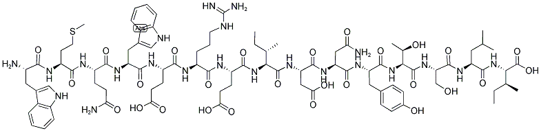 H-TRP-MET-GLN-TRP-GLU-ARG-GLU-ILE-ASP-ASN-TYR-THR-SER-LEU-ILE-OH Struktur