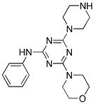 4-MORPHOLIN-4-YL-N-PHENYL-6-PIPERAZIN-1-YL-1,3,5-TRIAZIN-2-AMINE Struktur