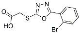 ([5-(2-BROMOPHENYL)-1,3,4-OXADIAZOL-2-YL]THIO)ACETIC ACID Struktur