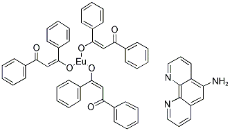 TRIS(DIBENZOYLMETHANE) MONO(5-AMINOPHENANTHROLINE)EUROPIUM (III) Struktur