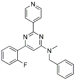 N-BENZYL-6-(2-FLUOROPHENYL)-N-METHYL-2-PYRIDIN-4-YLPYRIMIDIN-4-AMINE Struktur