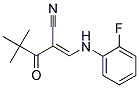 2-(2,2-DIMETHYLPROPANOYL)-3-((2-FLUOROPHENYL)AMINO)PROP-2-ENENITRILE Struktur