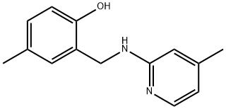 4-METHYL-2-[(4-METHYL-PYRIDIN-2-YLAMINO)-METHYL]-PHENOL Struktur