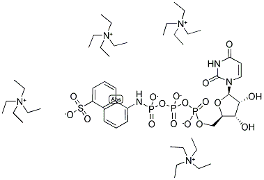 URIDINE 5'-TRIPHOSPHATE, P3-(5-SULFO-1-NAPHTHYLAMIDE), TETRA(TRIETHYLAMMONIUM) SALT Struktur