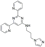 N-[3-(1H-IMIDAZOL-1-YL)PROPYL]-2,6-DIPYRIDIN-2-YLPYRIMIDIN-4-AMINE Struktur