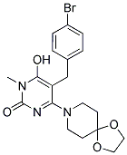 5-(4-BROMOBENZYL)-4-(1,4-DIOXA-8-AZASPIRO[4.5]DEC-8-YL)-6-HYDROXY-1-METHYLPYRIMIDIN-2(1H)-ONE Struktur