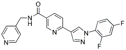 6-[1-(2,4-DIFLUOROPHENYL)-1H-PYRAZOL-4-YL]-N-(PYRIDIN-4-YLMETHYL)NICOTINAMIDE Struktur