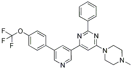 4-(4-METHYL-PIPERAZIN-1-YL)-2-PHENYL-6-[5-(4-TRIFLUOROMETHOXY-PHENYL)-PYRIDIN-3-YL]-PYRIMIDINE Struktur