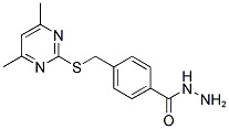 4-(4,6-DIMETHYL-PYRIMIDIN-2-YLSULFANYLMETHYL)-BENZOIC ACID HYDRAZIDE Struktur