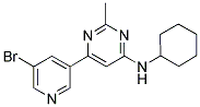 6-(5-BROMOPYRIDIN-3-YL)-N-CYCLOHEXYL-2-METHYLPYRIMIDIN-4-AMINE Struktur