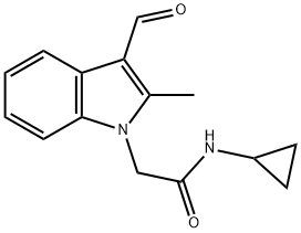 N-CYCLOPROPYL-2-(3-FORMYL-2-METHYL-INDOL-1-YL)-ACETAMIDE Struktur