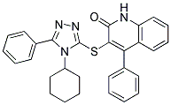 3-(4-CYCLOHEXYL-5-PHENYL-4H-1,2,4-TRIAZOL-3-YLTHIO)-4-PHENYLQUINOLIN-2(1H)-ONE Struktur