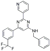 N-BENZYL-2-PYRIDIN-3-YL-6-[3-(TRIFLUOROMETHYL)PHENYL]PYRIMIDIN-4-AMINE Struktur