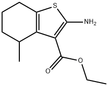 ETHYL 2-AMINO-4-METHYL-4,5,6,7-TETRAHYDRO-1-BENZOTHIOPHENE-3-CARBOXYLATE Struktur