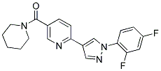 2-[1-(2,4-DIFLUOROPHENYL)-1H-PYRAZOL-4-YL]-5-(PIPERIDIN-1-YLCARBONYL)PYRIDINE Struktur