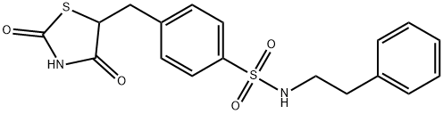 4-[(2,4-DIOXO-1,3-THIAZOLAN-5-YL)METHYL]-N-PHENETHYLBENZENESULFONAMIDE Struktur