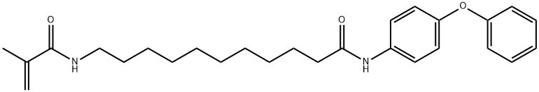 2-METHYL-N-[11-OXO-11-(4-PHENOXYANILINO)UNDECYL]ACRYLAMIDE Struktur