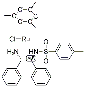 CHLORO[(1S,2S)-N-(P-TOLUENESULFONYL)-1,2-DIPHENYL-1,2-ETHANEDIAMINE] (MESITYLENE)RUTHENIUM(II) Struktur