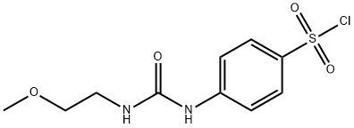 4-[3-(2-METHOXY-ETHYL)-UREIDO]BENZENESULFONYL CHLORIDE Struktur