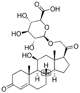 4-PREGNEN-11-BETA, 21-DIOL-3,20-DIONE GLUCOSIDURONATE Struktur