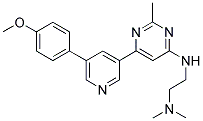 N'-(6-[5-(4-METHOXY-PHENYL)-PYRIDIN-3-YL]-2-METHYL-PYRIMIDIN-4-YL)-N,N-DIMETHYL-ETHANE-1,2-DIAMINE Struktur