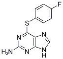 6-[(4-FLUOROPHENYL)SULFANYL]-9H-PURIN-2-AMINE Struktur